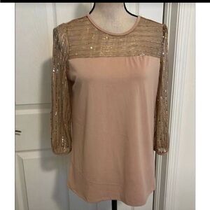 NWT cure petite medium pink sparkly shirt 753